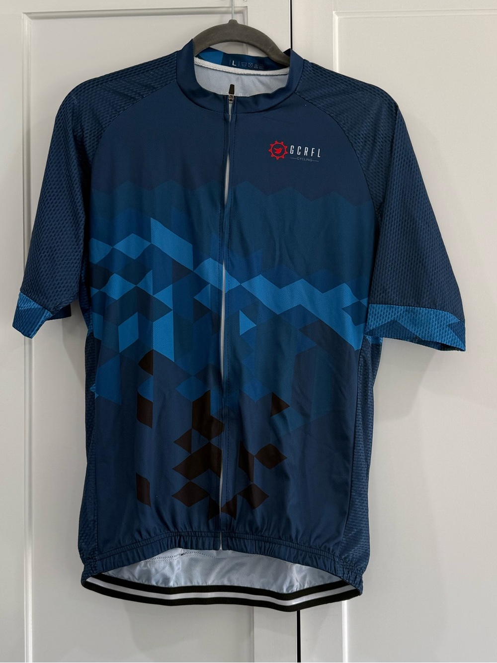 GCRFL Men's Short-Sleeve Cycling Jersey in Navy Blue